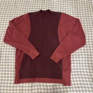 Athleta Mock Neck Sweater - Color Block Design